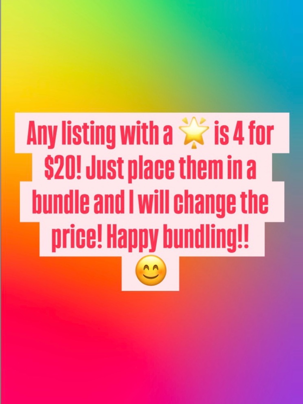 🌟 Listings are 4 for $20
